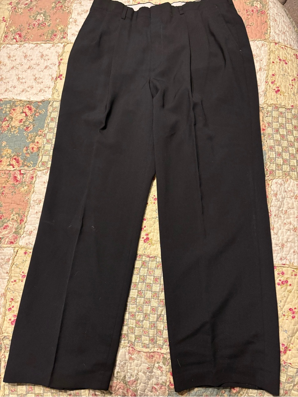 Haggar Imperial Men's Classic Black Dress Pants 34x29